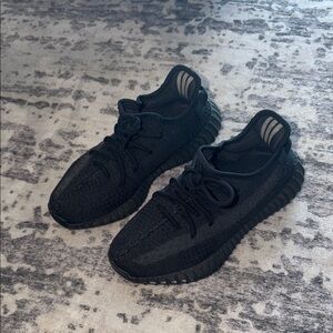 Yeezy Kids Black Knit Sneakers
